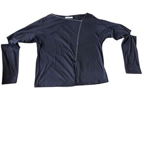 Tibi Navy Top With White Stitching sz L